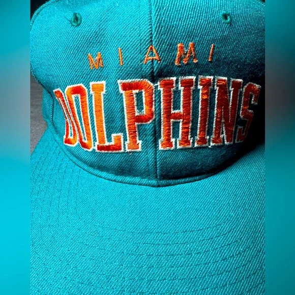 Rare Vintage 90s Miami Dolphins Starter Arch 100% Wool Snapback Hat - Picture 5 of 12